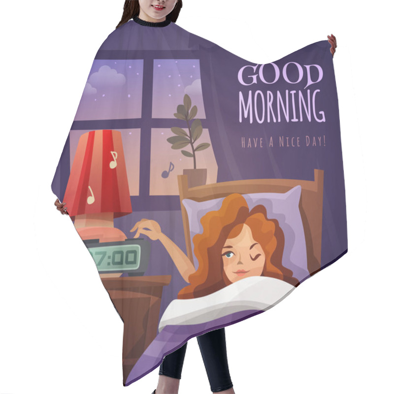 Personality  Good Morning Design Composition Hair Cutting Cape