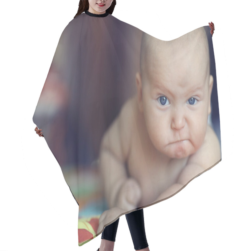 Personality  Serious Stern Baby Hair Cutting Cape