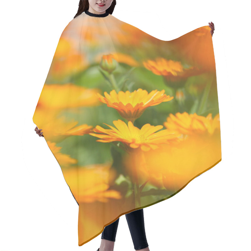 Personality  Marigold Flower Hair Cutting Cape