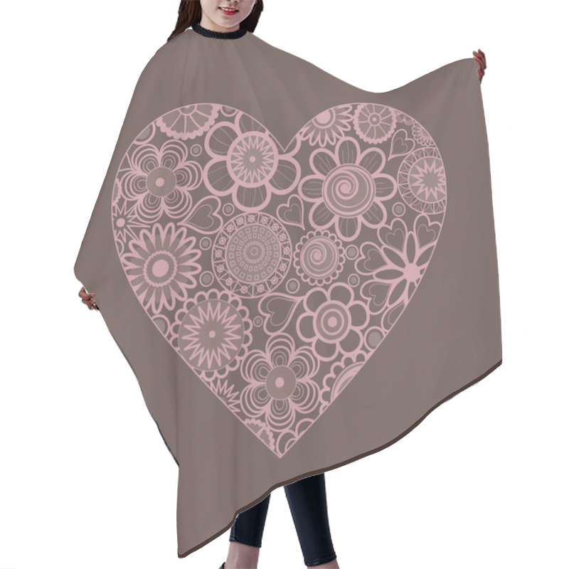 Personality  Valentine Heart Hair Cutting Cape