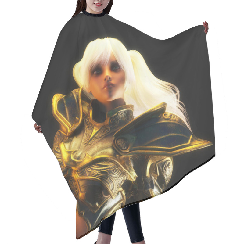 Personality  3D Illustration Of A Fantasy Woman Hair Cutting Cape