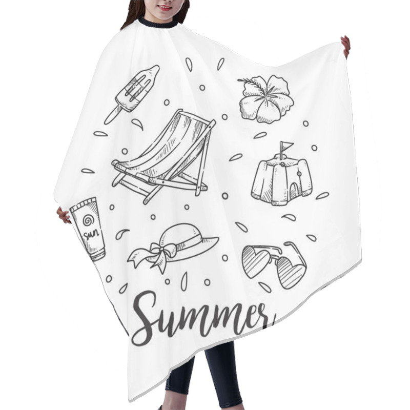 Personality  Summer Holiday Theme Background  Hair Cutting Cape