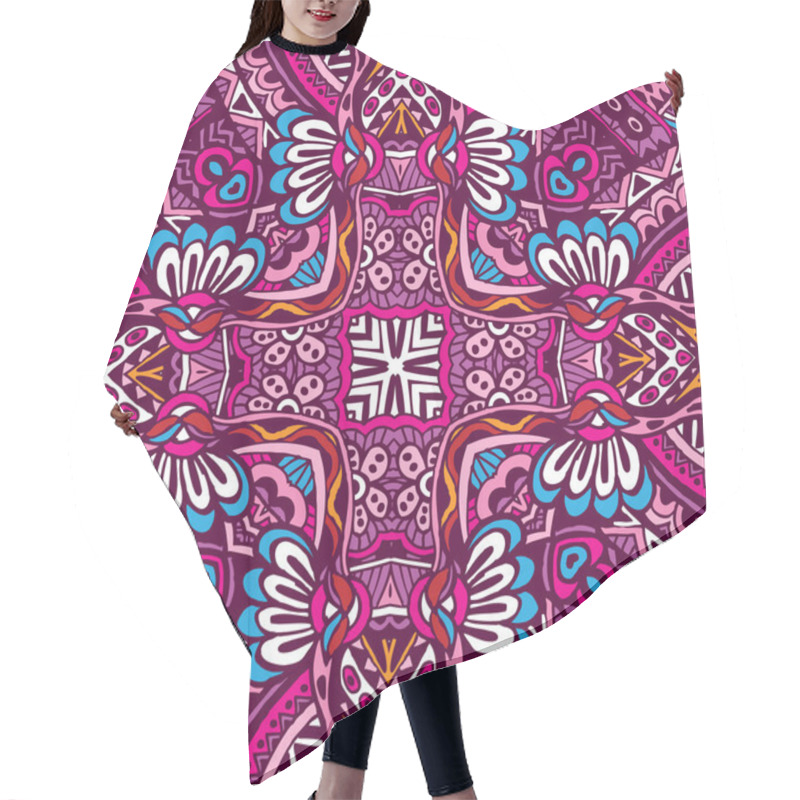 Personality  Ethnic Seamless Pattern Ornamental  Hair Cutting Cape