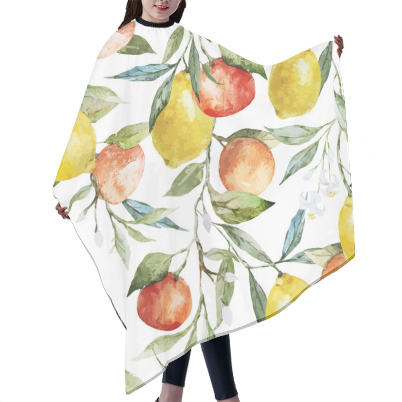 Personality  Lemons And Oranges Hair Cutting Cape