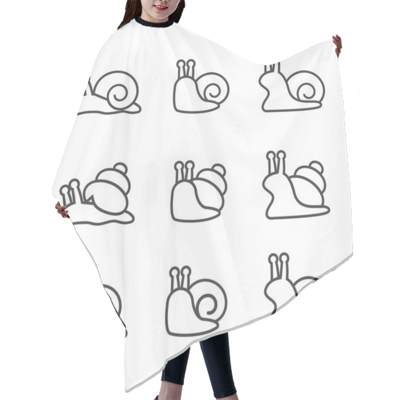 Personality  Snail Icon Set Hair Cutting Cape