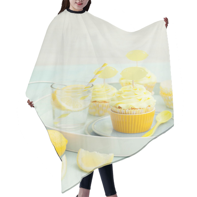 Personality  Lemon Cupcakes Hair Cutting Cape