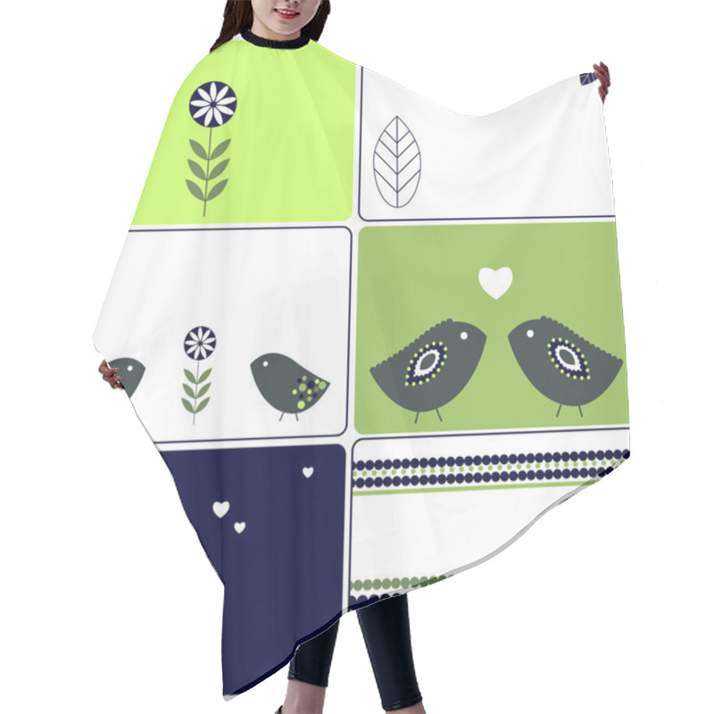 Personality  Birds Designs Hair Cutting Cape