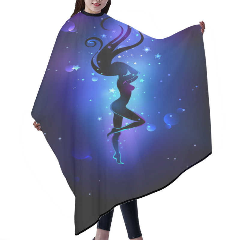 Personality  Space Girl Hair Cutting Cape