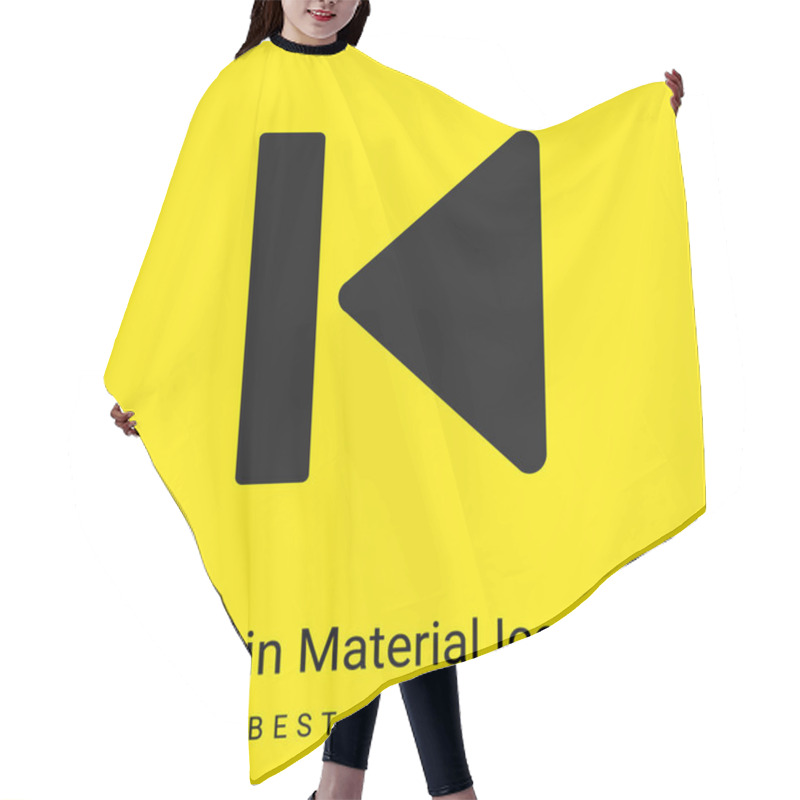 Personality  Beginning Media Button Arrow Minimal Bright Yellow Material Icon Hair Cutting Cape