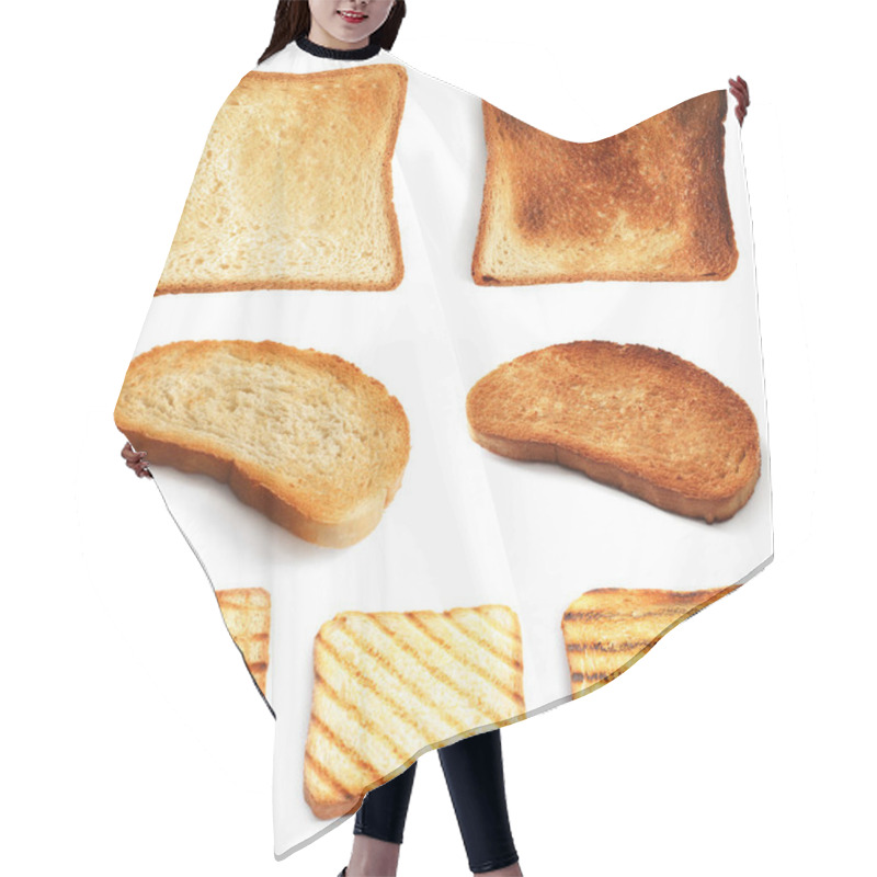 Personality  Set Of Toast Bread Slices Hair Cutting Cape