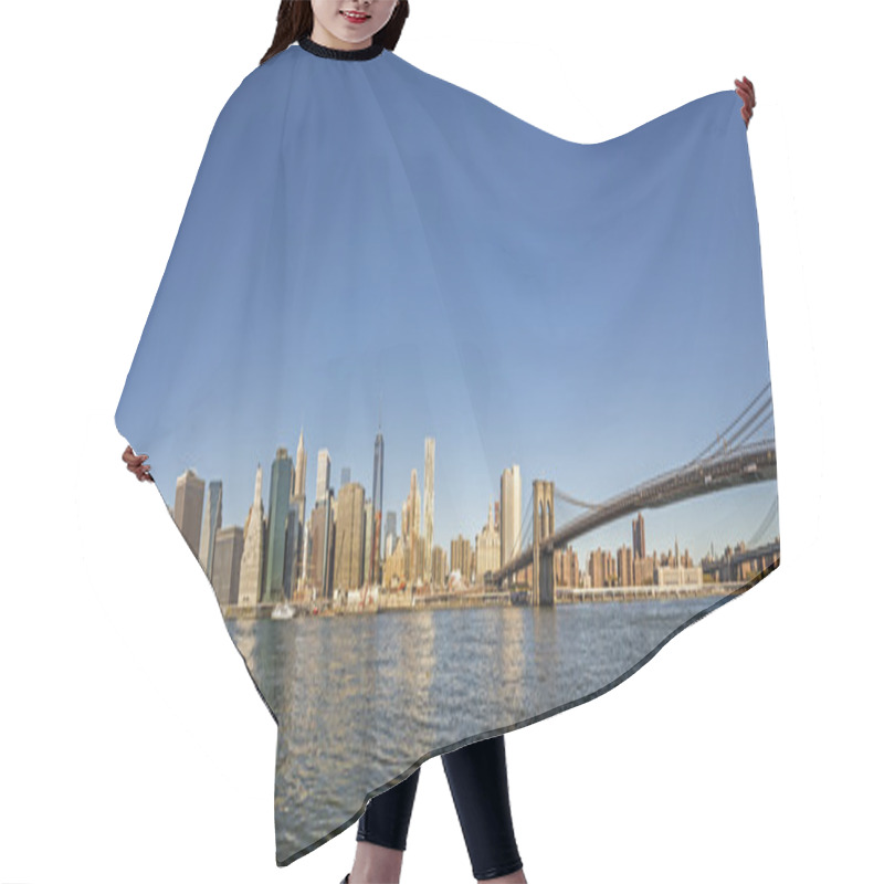 Personality  Manhattan Skyline Seen From Brooklyn Side Hair Cutting Cape