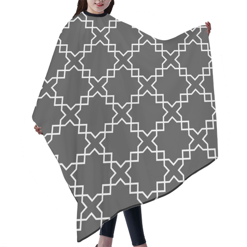 Personality  Black And White Seamless Pattern Hair Cutting Cape