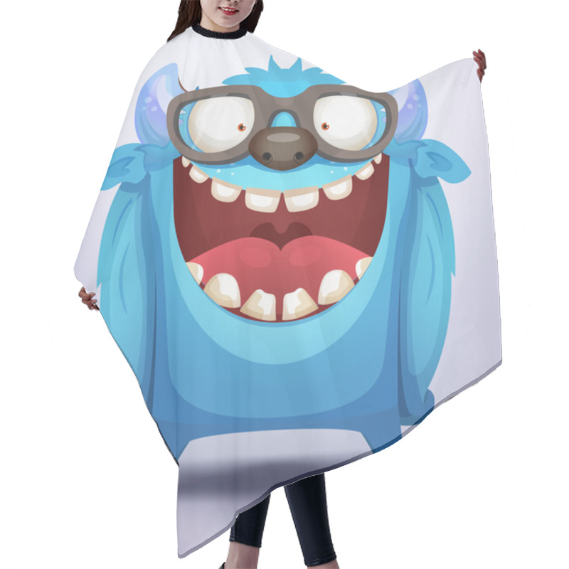 Personality  Blue Monster Hair Cutting Cape