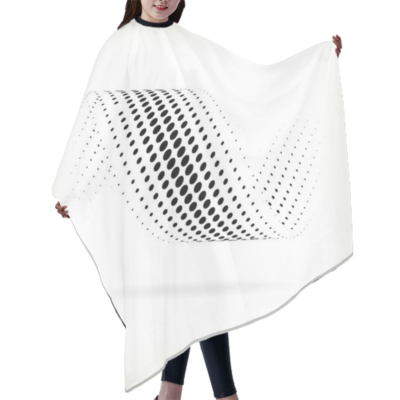 Personality  Vector Halftone Dots. Hair Cutting Cape