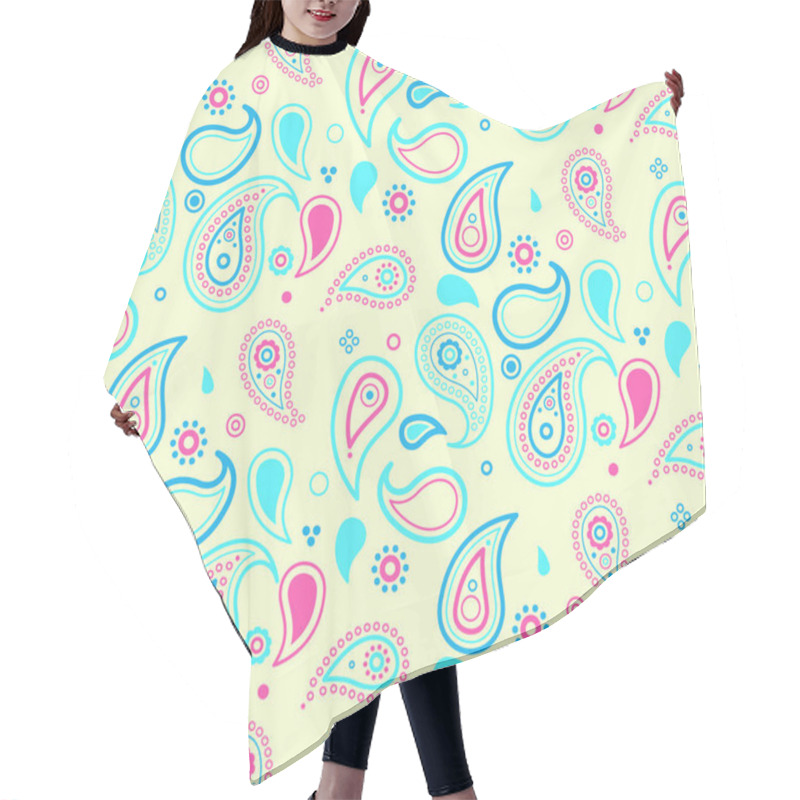 Personality  Vibrant Pastel Paisley Pattern.  Perfect For Textile Design, Wrapping Paper, Or Website Backgrounds.  Cheerful, Playful Design With A Retro Feel. Hair Cutting Cape