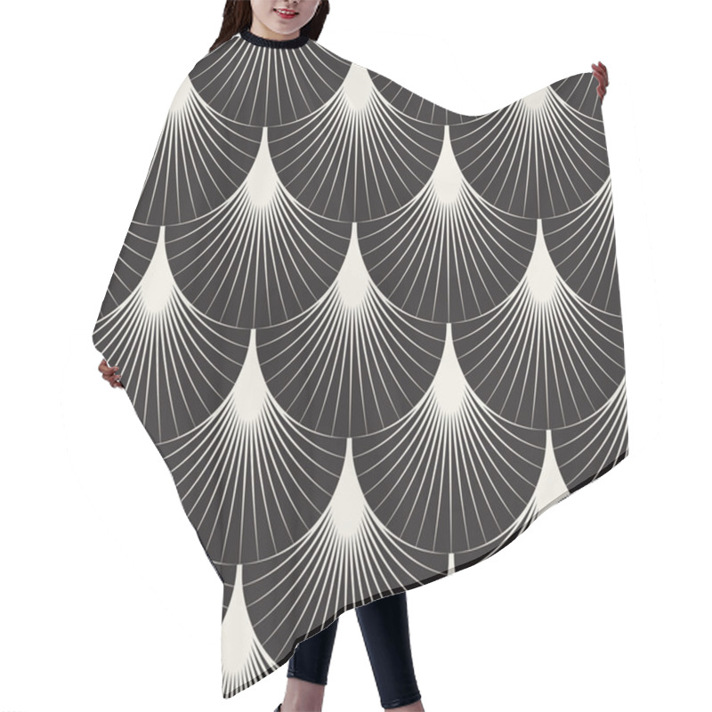 Personality  Vector Seamless Sunburst Lines Geometric Pattern Hair Cutting Cape