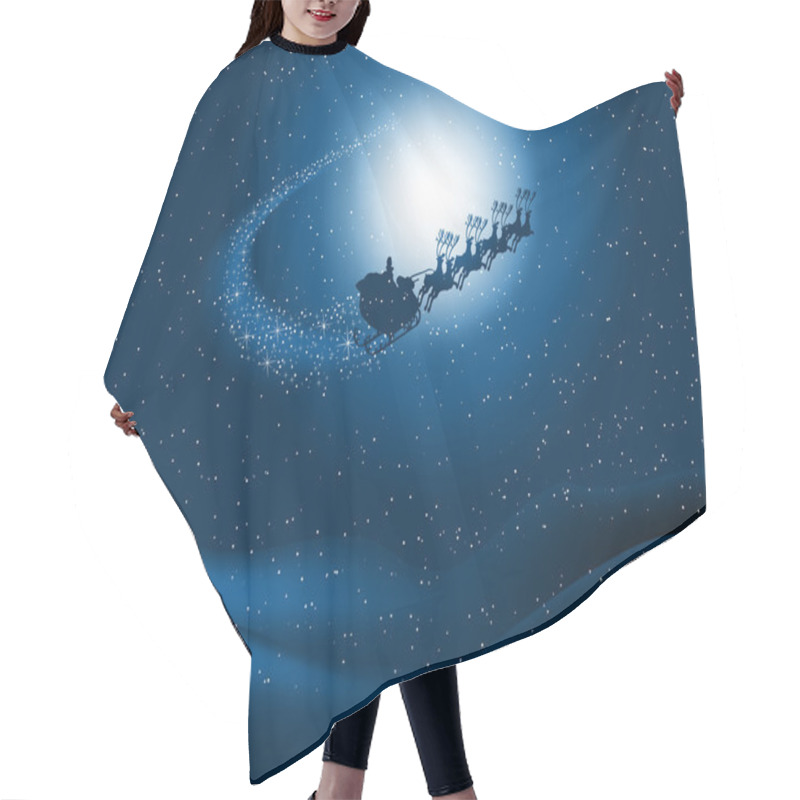 Personality  Santa In The Night Sky Hair Cutting Cape