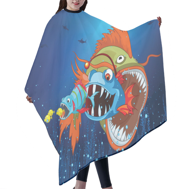 Personality  Ocean Underwater World Hair Cutting Cape