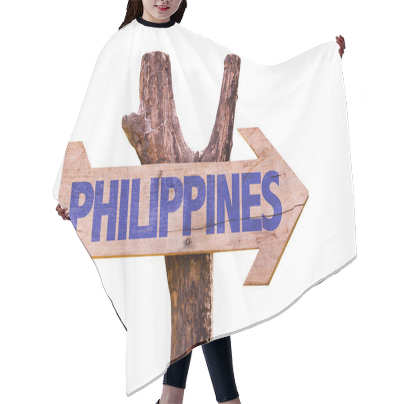 Personality  Philippines Wooden Sign Hair Cutting Cape