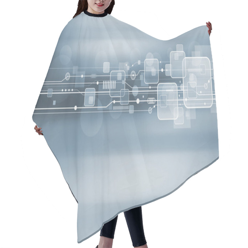 Personality  Technology Background Design Hair Cutting Cape