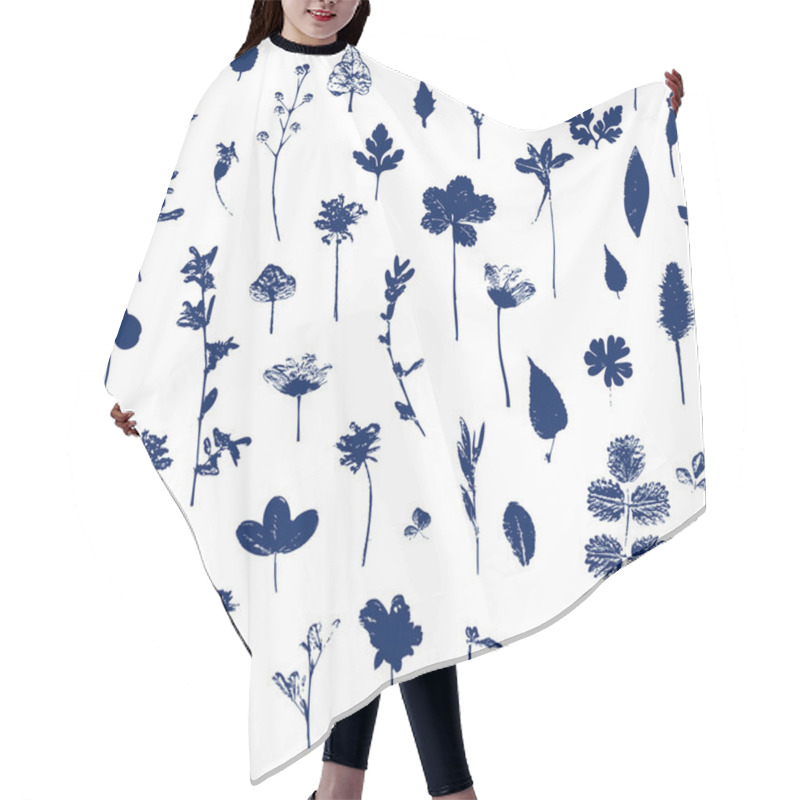 Personality  Seamless Floral Pattern With Flowers Hair Cutting Cape