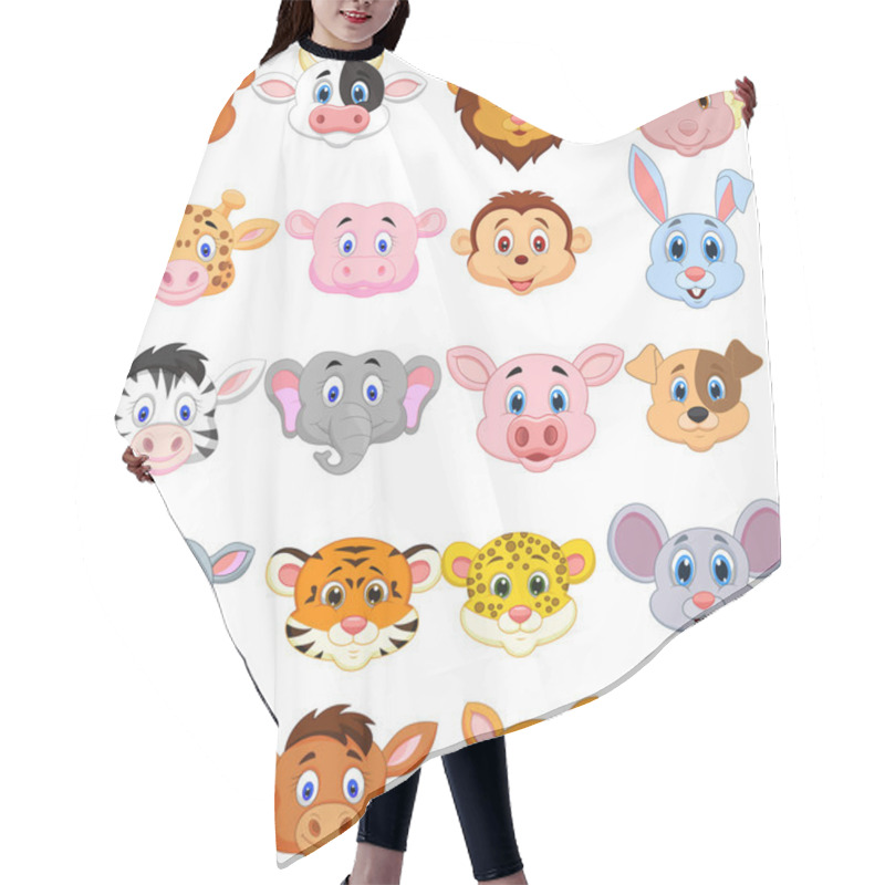 Personality  Animal Head Cartoon Collection Set Hair Cutting Cape