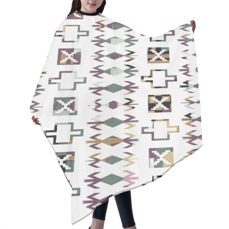 Personality  Kilim And Aztec Vector Pattern Rugs And Carpets With Grunge And Distressed Texture Hair Cutting Cape