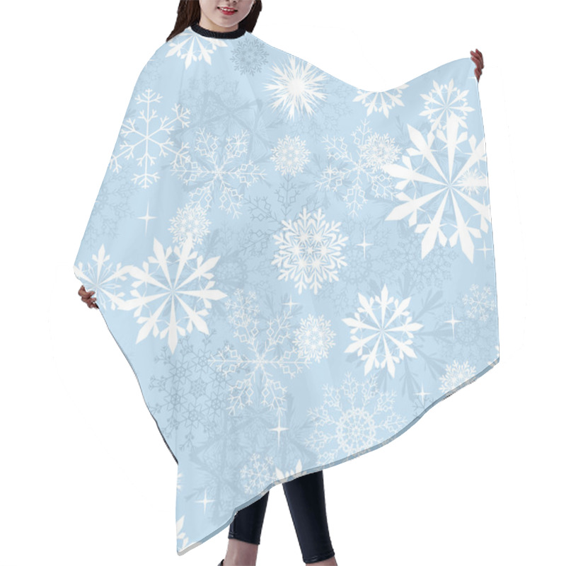 Personality  Seamless Snowflakes Background Hair Cutting Cape