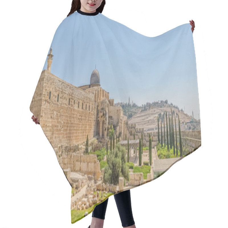 Personality  Solomons Temple And Al-Aqsa Mosque Minaret Jerusalem Hair Cutting Cape