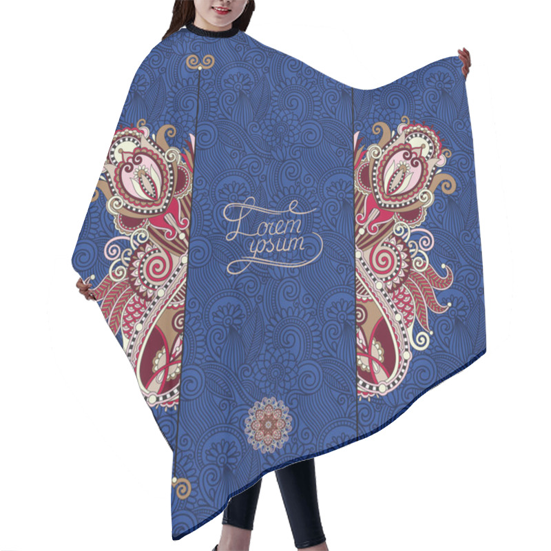 Personality  Unusual Floral Ornamental Template With Place For Your Text, Ori Hair Cutting Cape