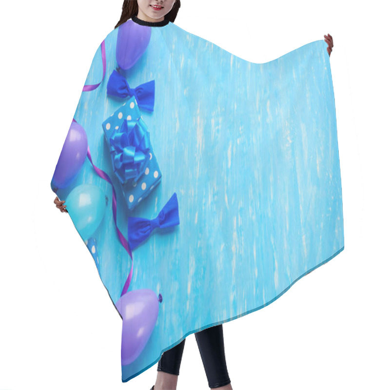 Personality  Multi-purpose Blue Card Template Hair Cutting Cape