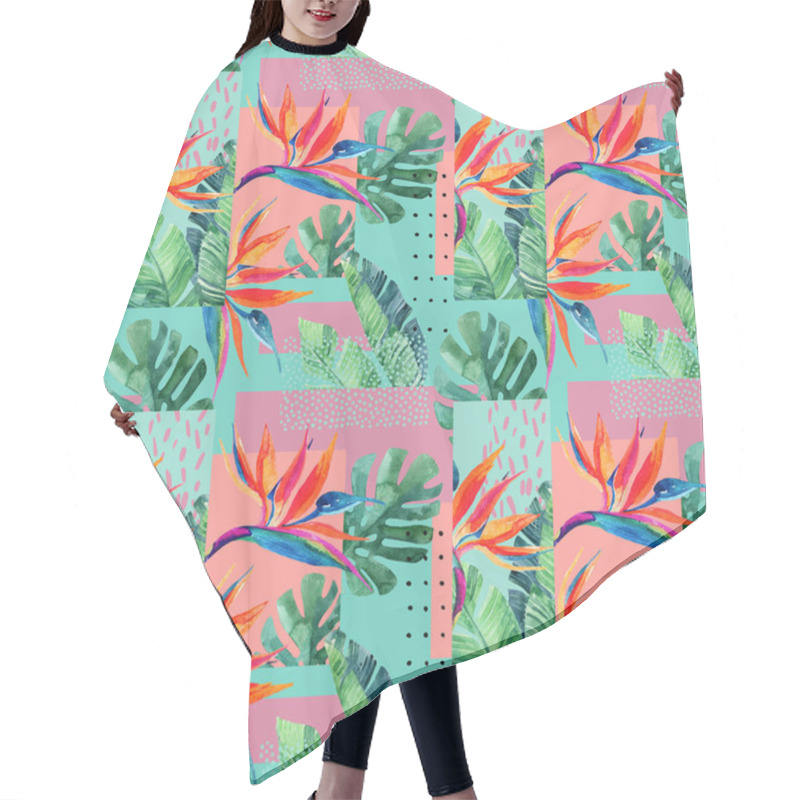 Personality  Abstract Tropical Summer Design In Minimal Style. Hair Cutting Cape