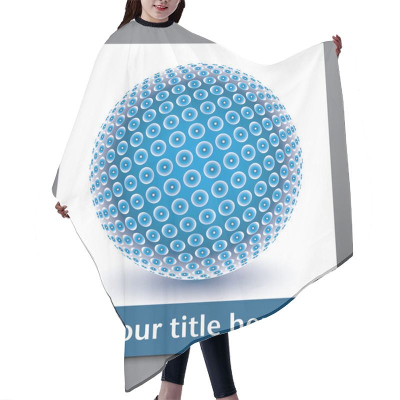 Personality  Digital Globe Leaflet Design. Hair Cutting Cape