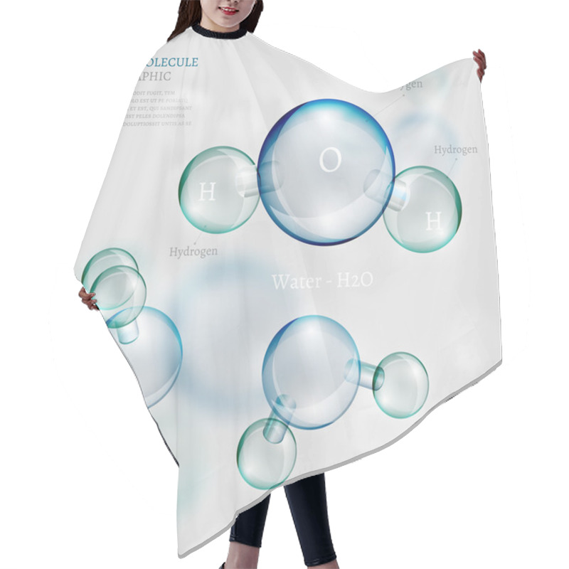 Personality  Water Molecule Hair Cutting Cape