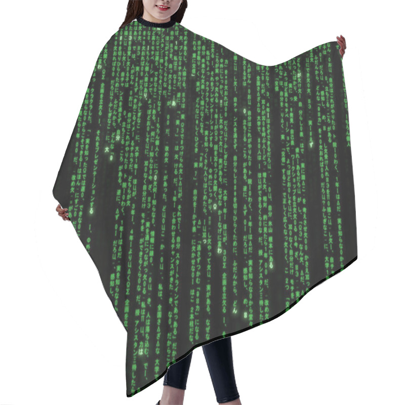 Personality  Digital Background Hair Cutting Cape