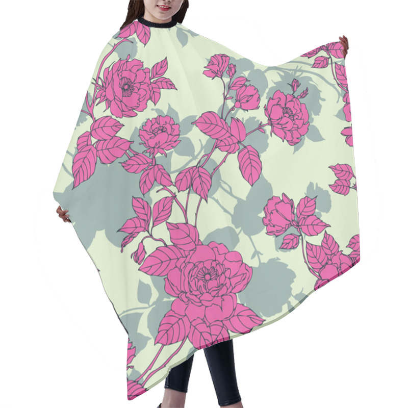 Personality  Spring Garden Flowers Pattern Hair Cutting Cape