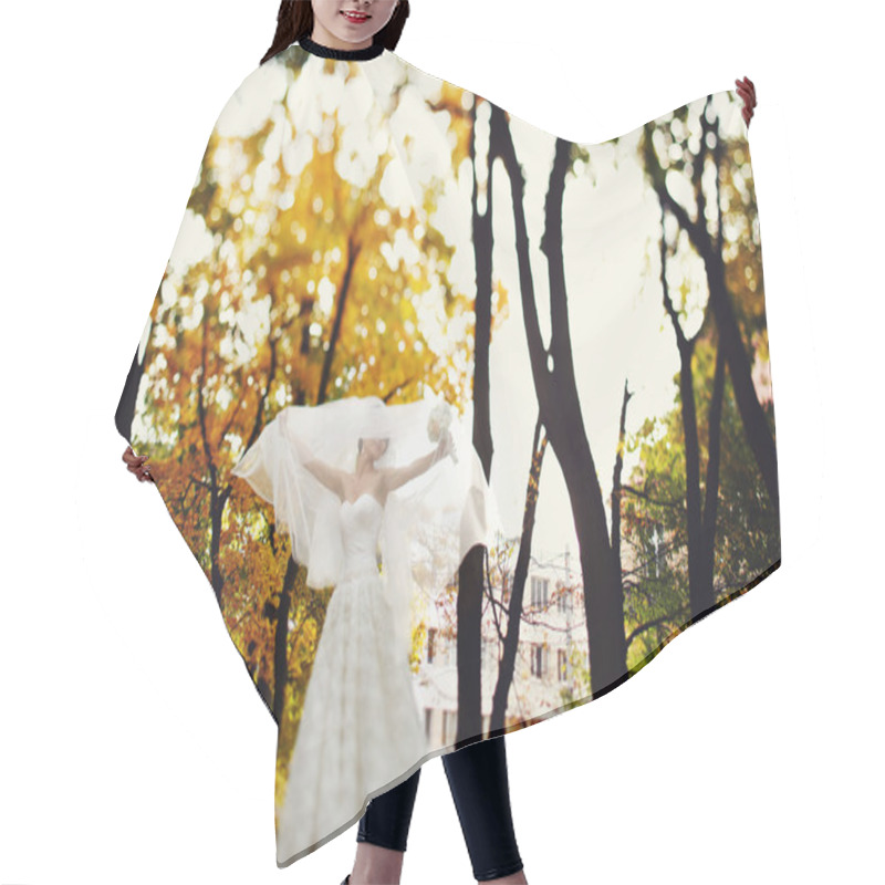 Personality  Mystical Portrait Of The Bride In The Forest Hair Cutting Cape