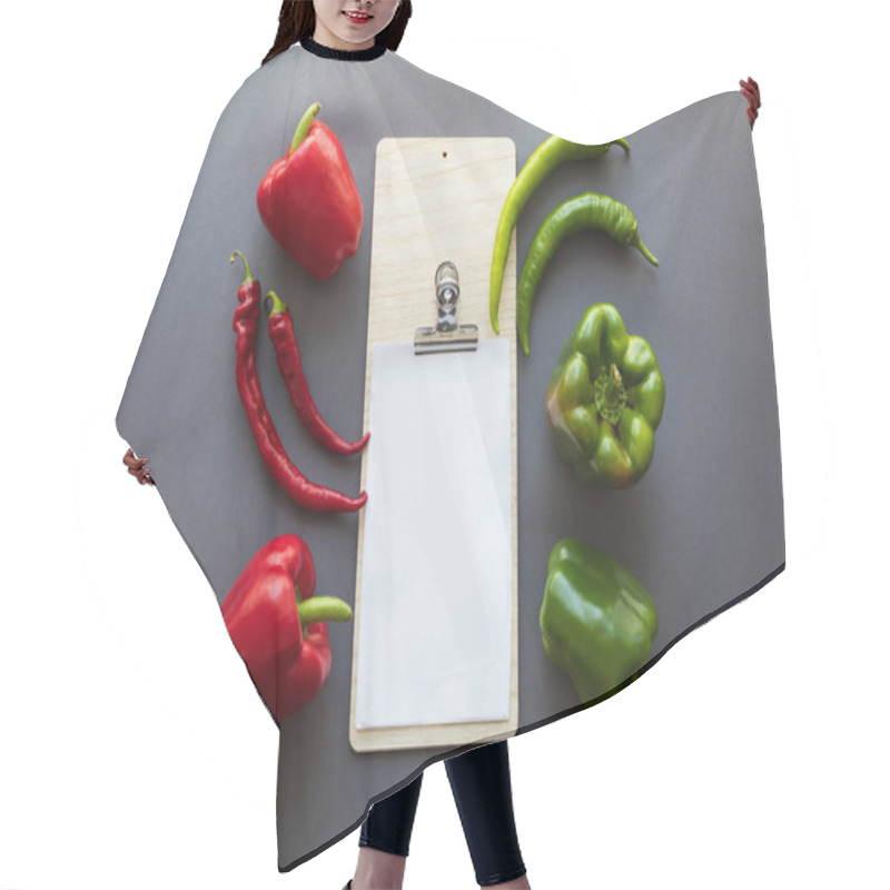 Personality  Peppers And Blank Paper Sheet Hair Cutting Cape