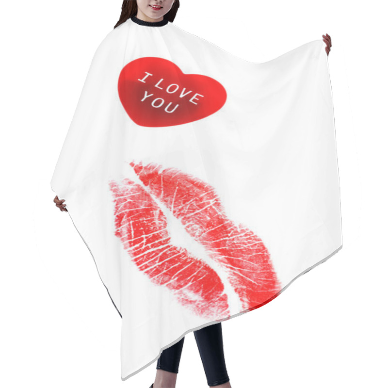 Personality  Heart And Lipstick Kiss Hair Cutting Cape