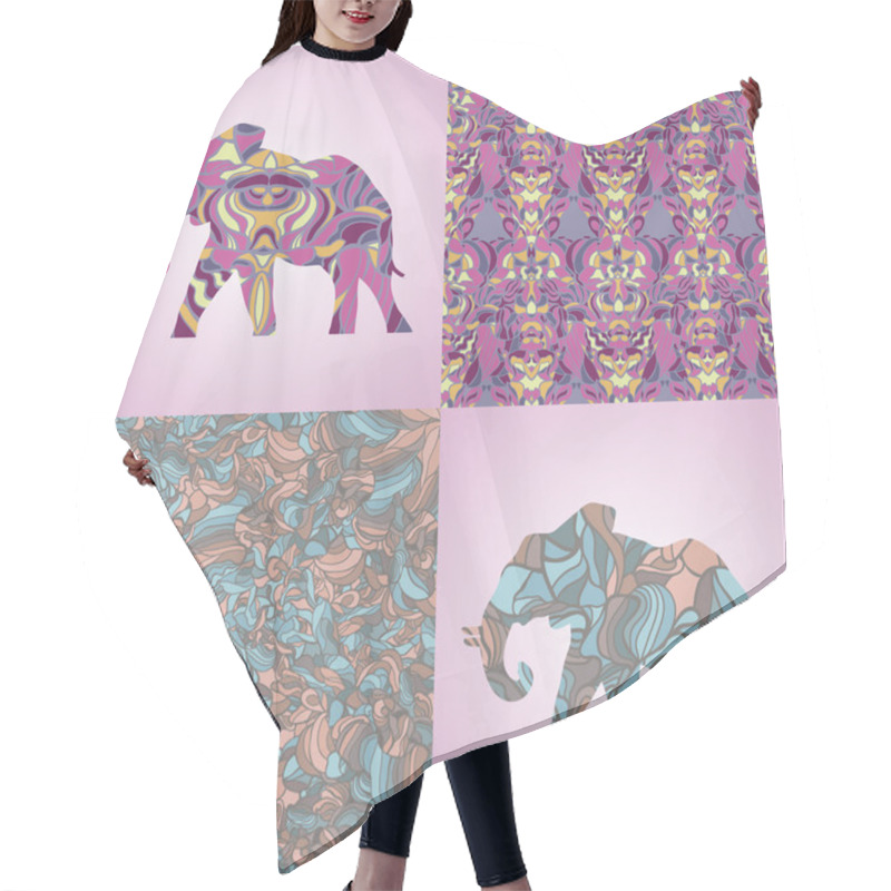 Personality  Decorative Set With Elephants Hair Cutting Cape