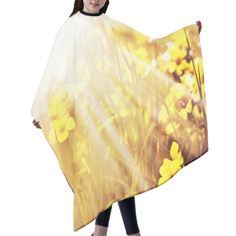 Personality  Yellow Flowers Hair Cutting Cape