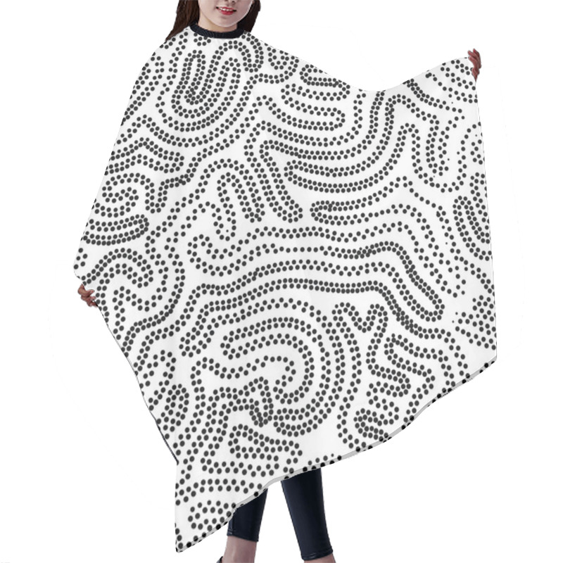 Personality  Universal Geometric Striped Dotted Seamless Pattern. Repeating A Hair Cutting Cape