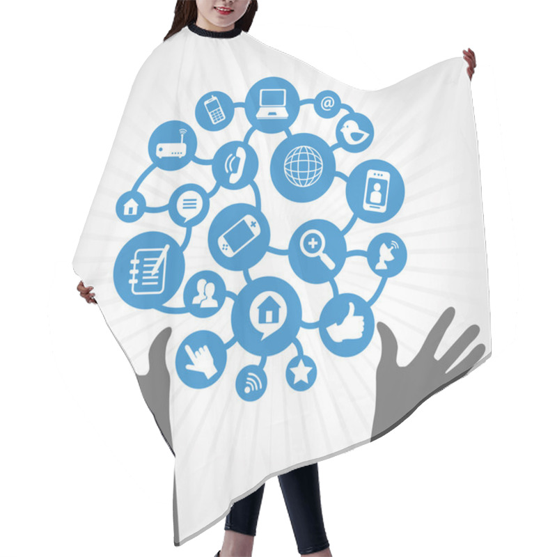 Personality  Social Network Hair Cutting Cape