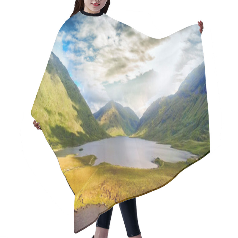 Personality  Lake And Mountains Against Sky Hair Cutting Cape