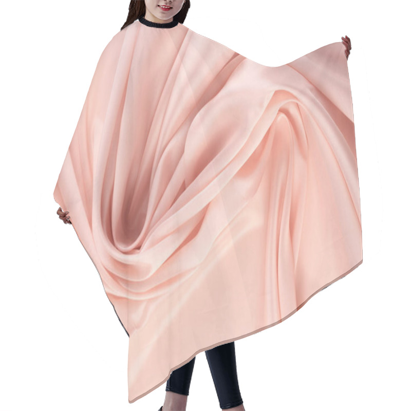 Personality  Macro Texture Of Pink Chiffon Folds Studio Hair Cutting Cape