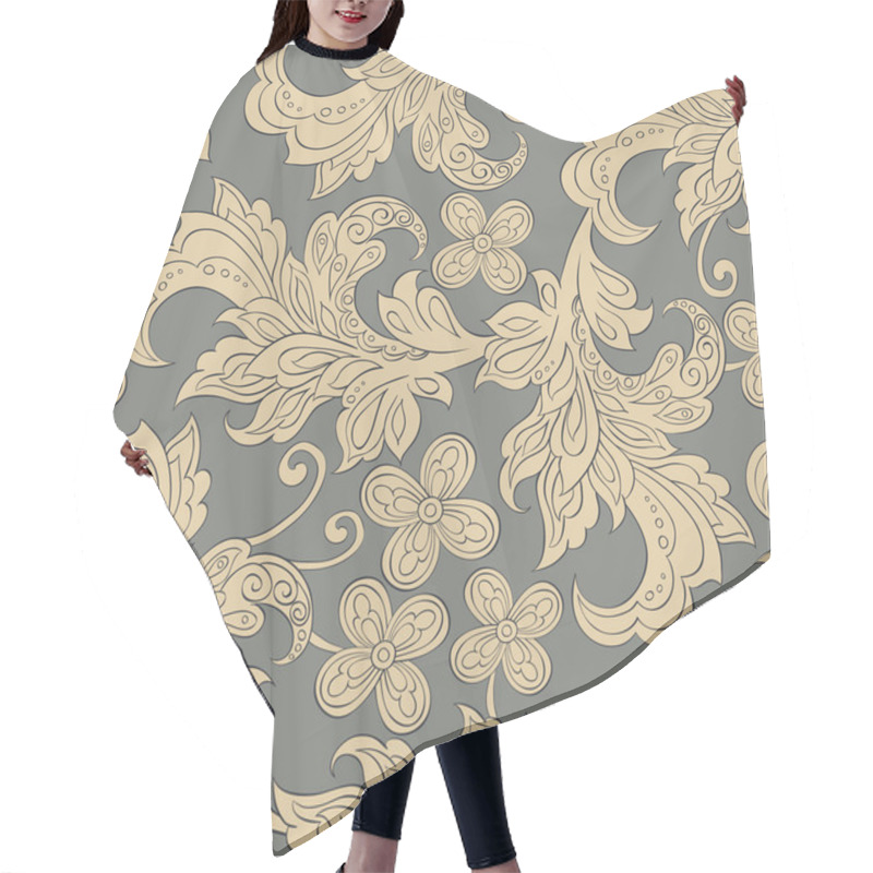 Personality  Pattern With Folkloric Flowers Hair Cutting Cape