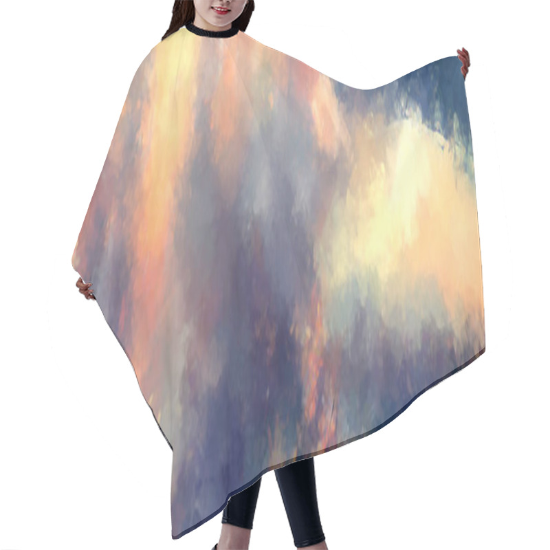 Personality  Expressive Brushed Painting On Canvas. Abstract Texture. 2d Illustration. Wide Brushstrokes. Modern Digital Art. Contemporary Brush. Modern Expression. Popular Style Pattern Painted Image. Hair Cutting Cape