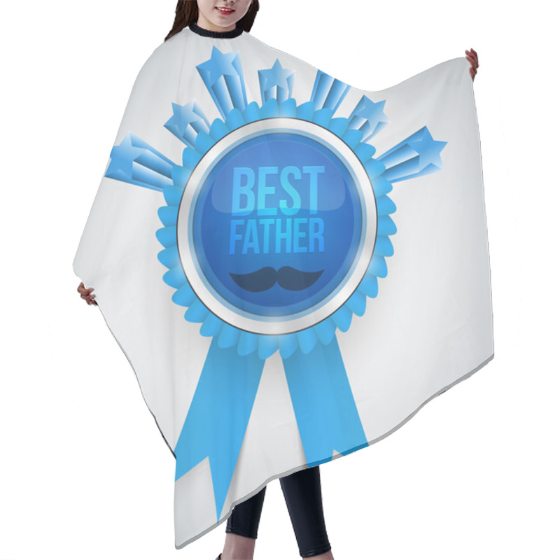 Personality  Best Father Award Vector Illustration   Hair Cutting Cape