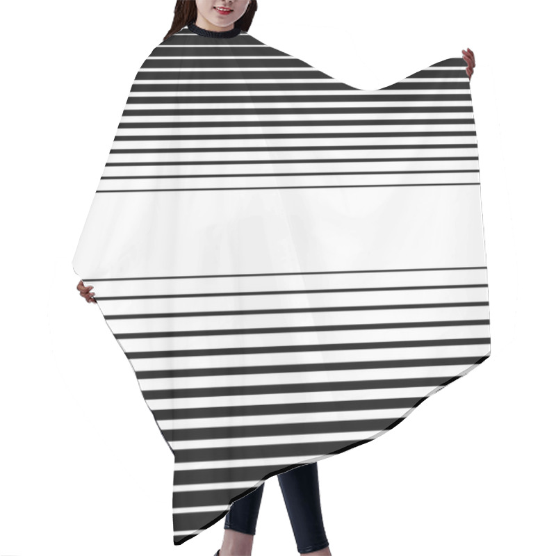 Personality  Straight, Horizontal Lines Pattern. Hair Cutting Cape