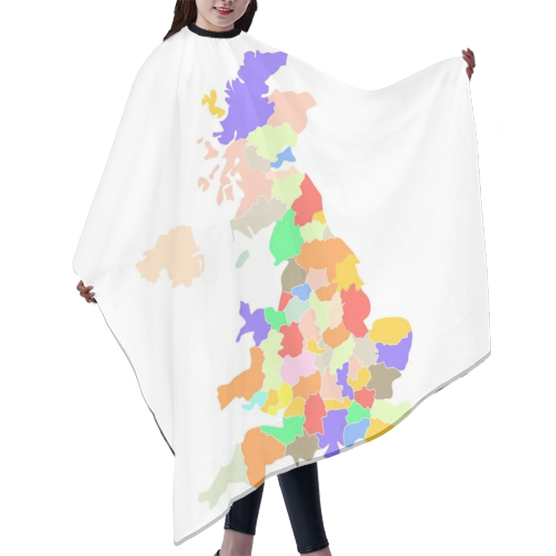 Personality  Abstract Country Map Hair Cutting Cape